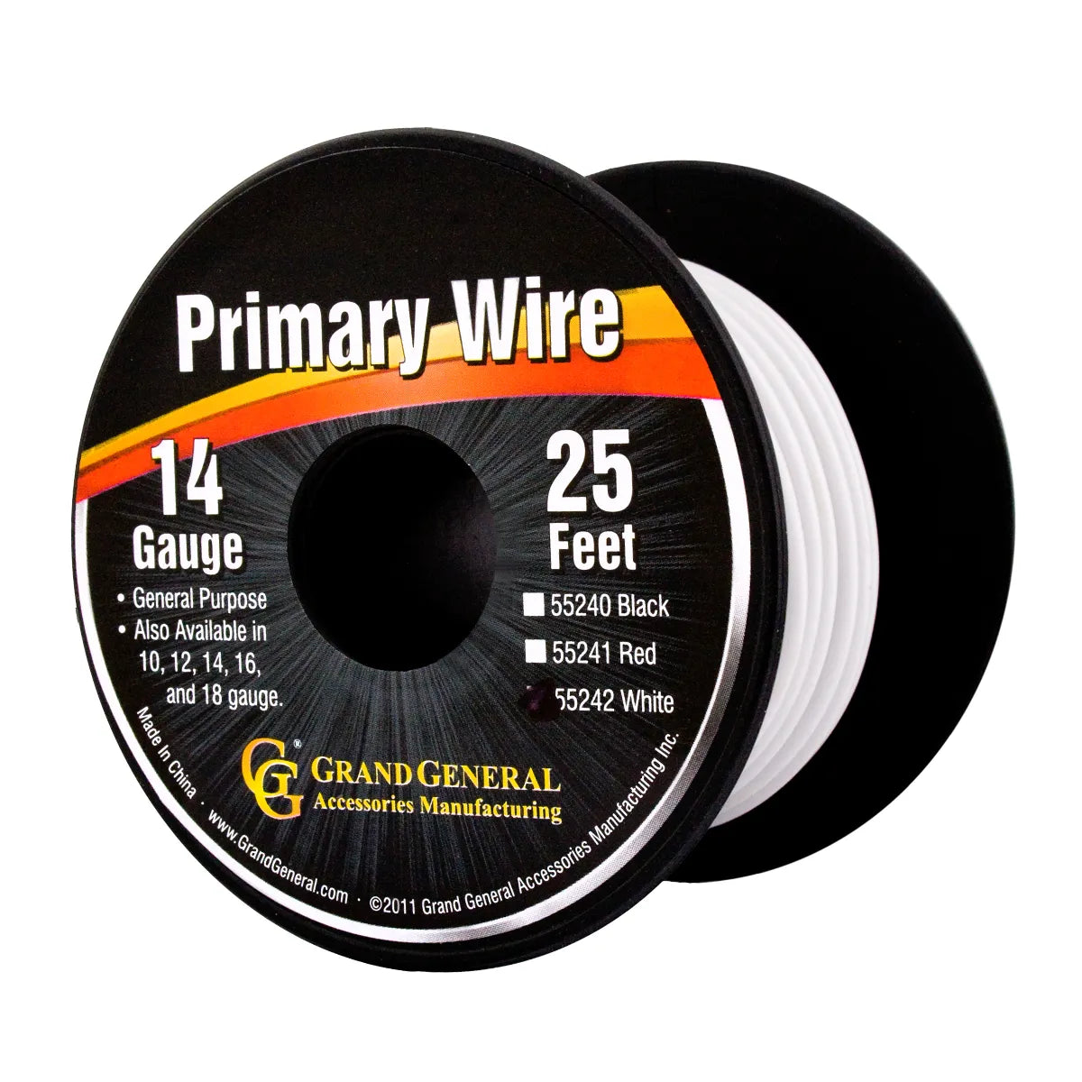 55242- PRIMARY WIRES IN 14 GAUGE WHITE 25 FT