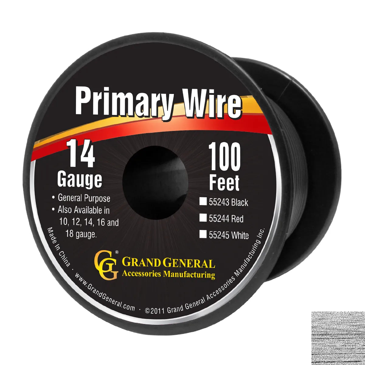 55243- PRIMARY WIRES IN 14 GAUGE BLACK 100 FT