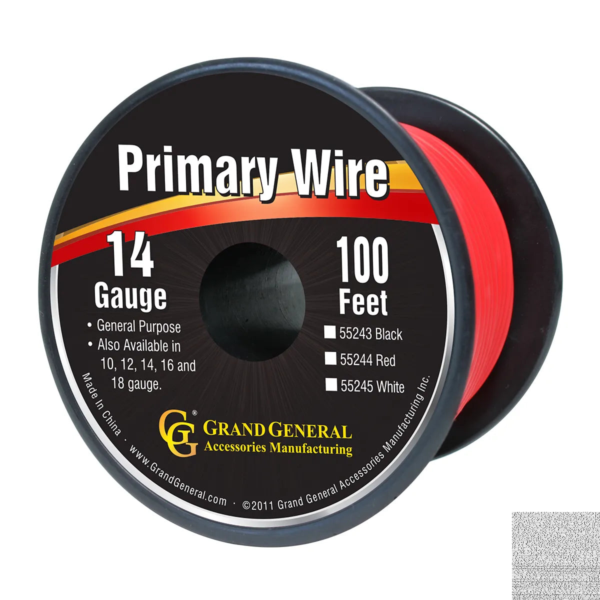55244- PRIMARY WIRES IN 14 GAUGE RED 100 FT