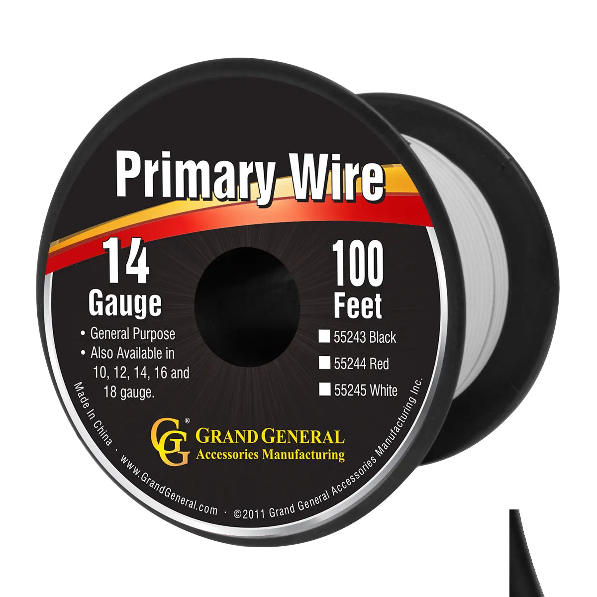 55245- PRIMARY WIRES IN 14 GAUGE WHITE 100 FT