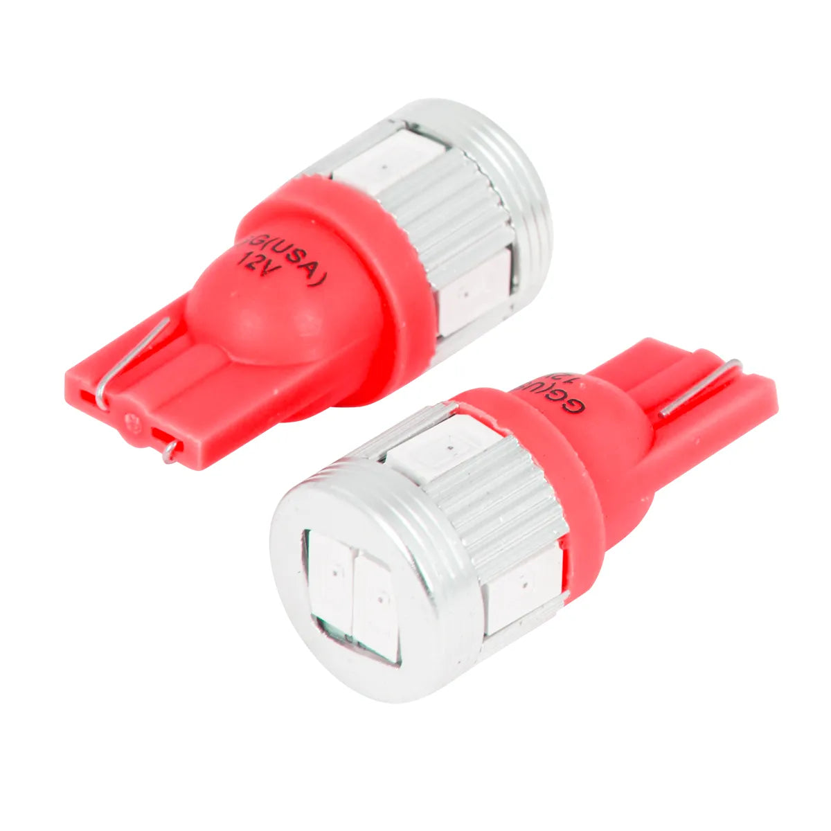 70603- 194/168 TOWER STYLE 6 HIGH POWER LED LIGHT BULB- RED 2 PK