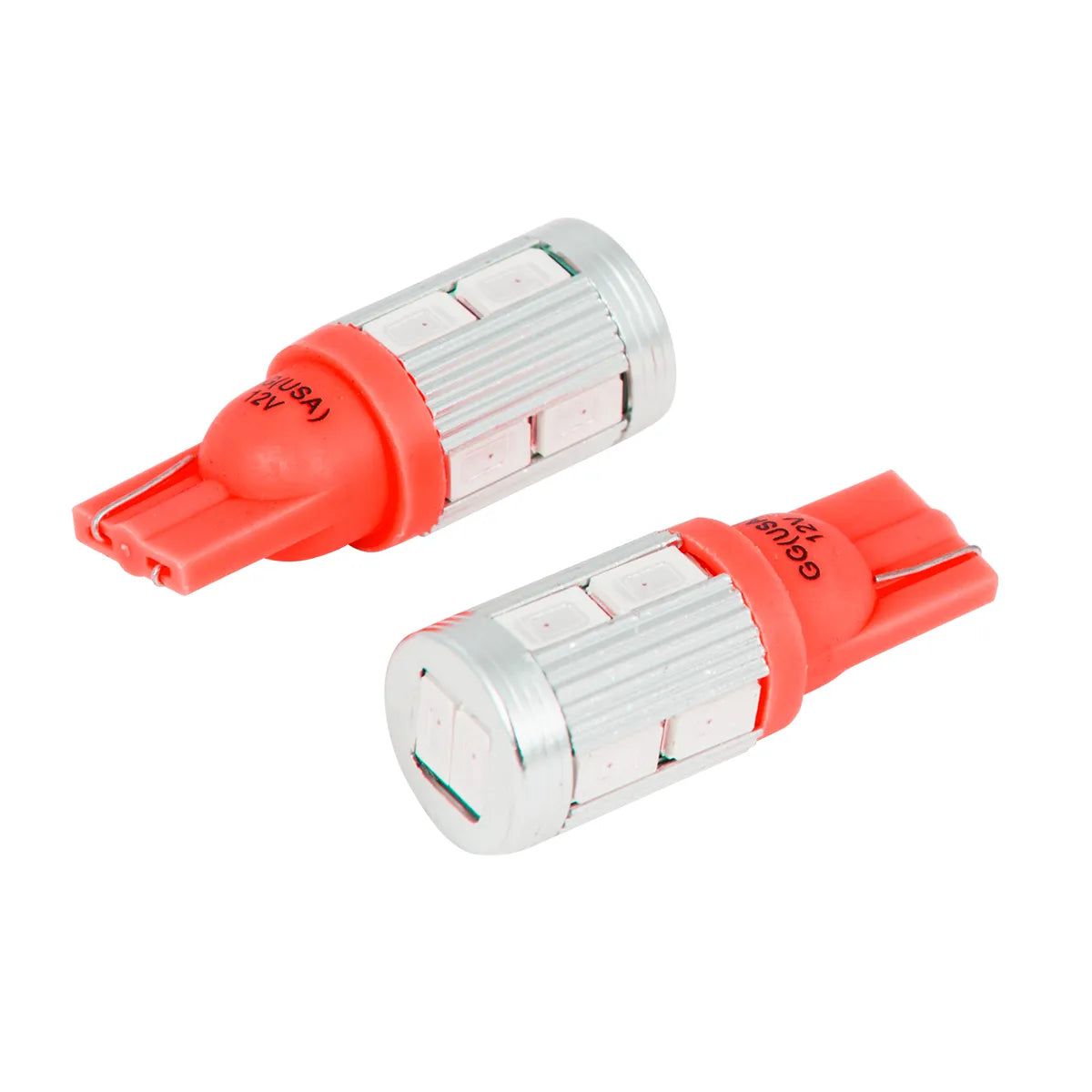 70613- 194/168 TOWER STYLE 10 HIGH POWER LED LIGHT BULB-RED 2PK