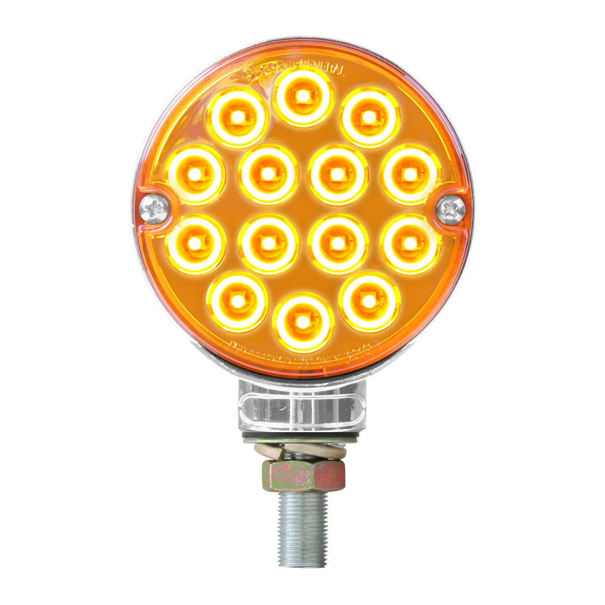 75190- 3″ DOUBLE FACE PEARL LED PEDESTAL LIGHT- AMBER/RED