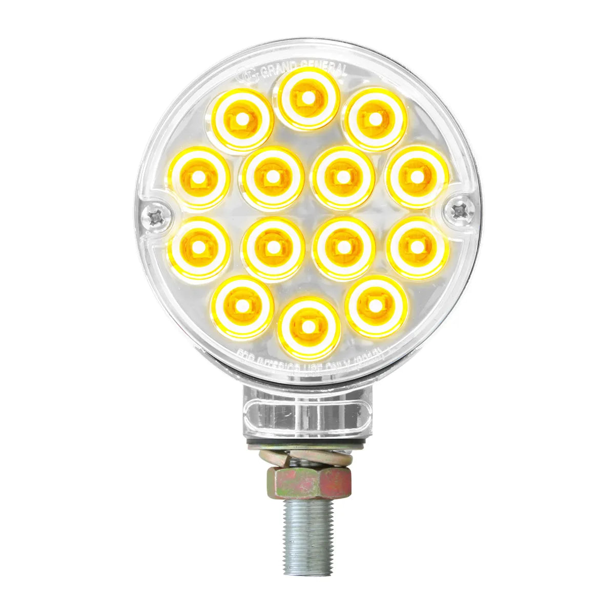 75192- 3″ DOUBLE FACE PEARL LED PEDESTAL LIGHT- AMBER/CLEAR RED/CLEAR