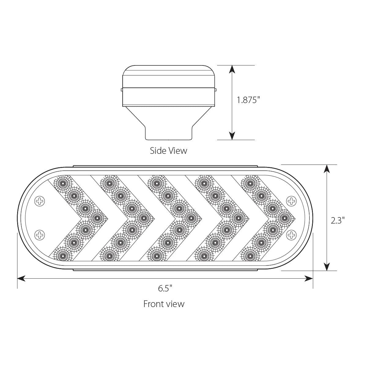 77124- OVAL SEQUENTIAL ARROW MID-TURN SPYDER LED LIGHT-AMBER/AMBER