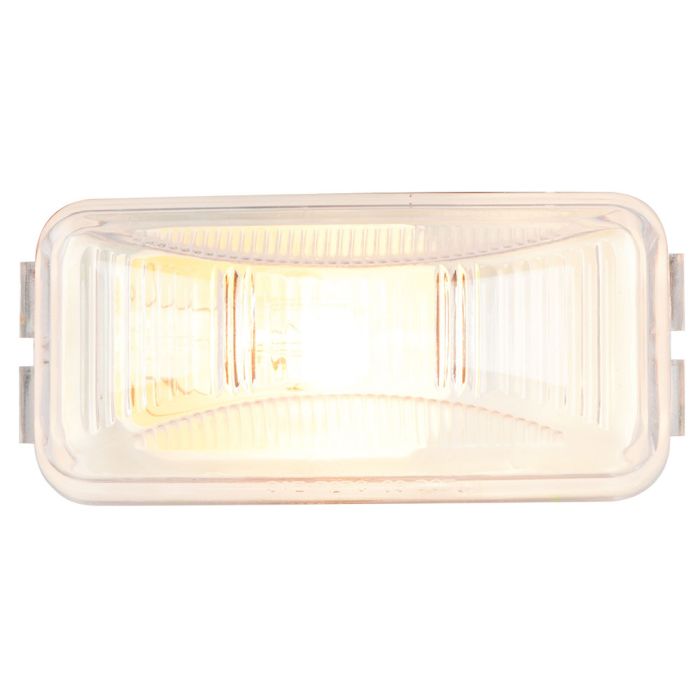 80286- SMALL RECTANGULAR SINGLE BULB SEALED MARKER LIGHT-CLEAR