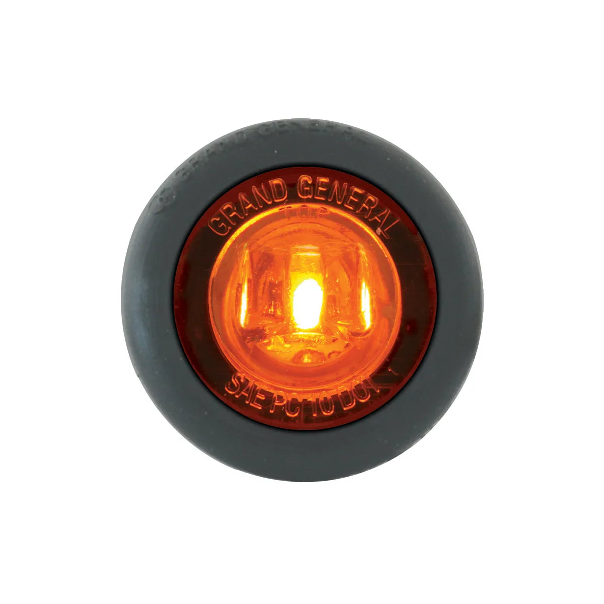 87290- 1″ DIA. MINI PUSH/SCREW-IN WIDE ANGLE LED MARKER LIGHT W/ GROMMET-AMBER/AMBER