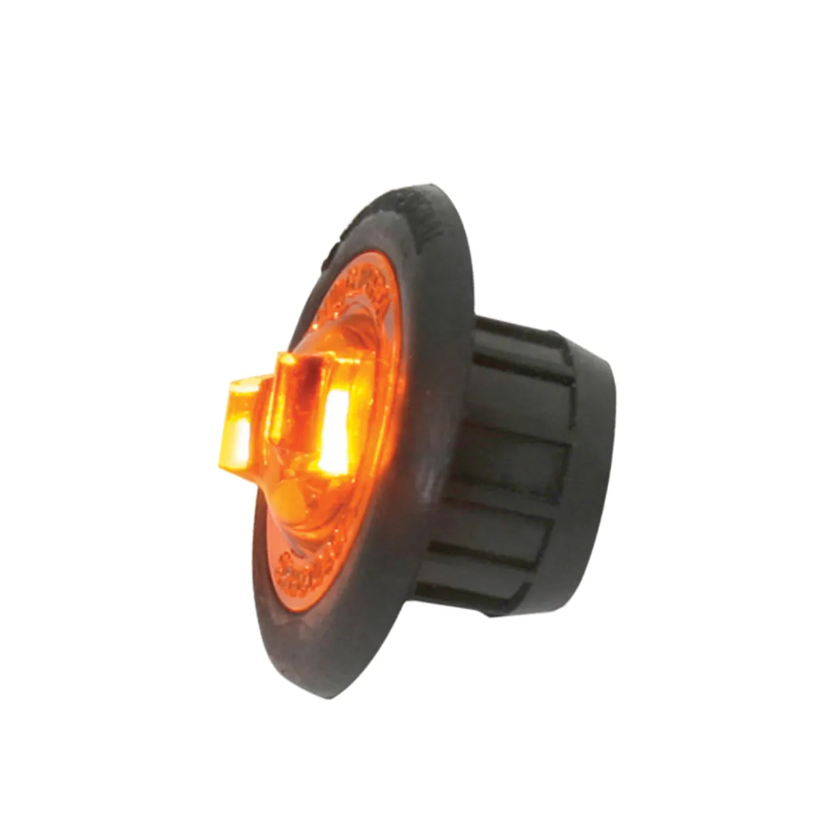 87290- 1″ DIA. MINI PUSH/SCREW-IN WIDE ANGLE LED MARKER LIGHT W/ GROMMET-AMBER/AMBER
