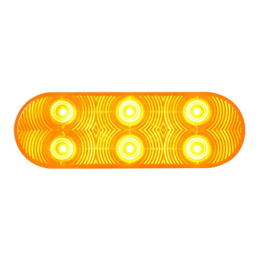 75770- OVAL HIGHWAY 6 LED LIGHT- AMBER/AMBER