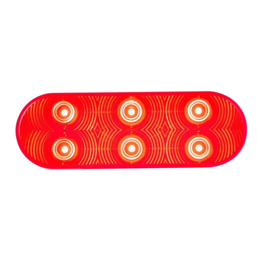 75771- OVAL HIGHWAY 6 LED LIGHT- RED/RED