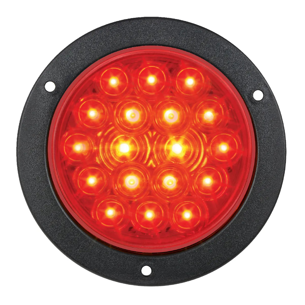 75912- 4″ FLEET LED LIGHT WITH BLACK FLANGE MOUNT- RED/RED