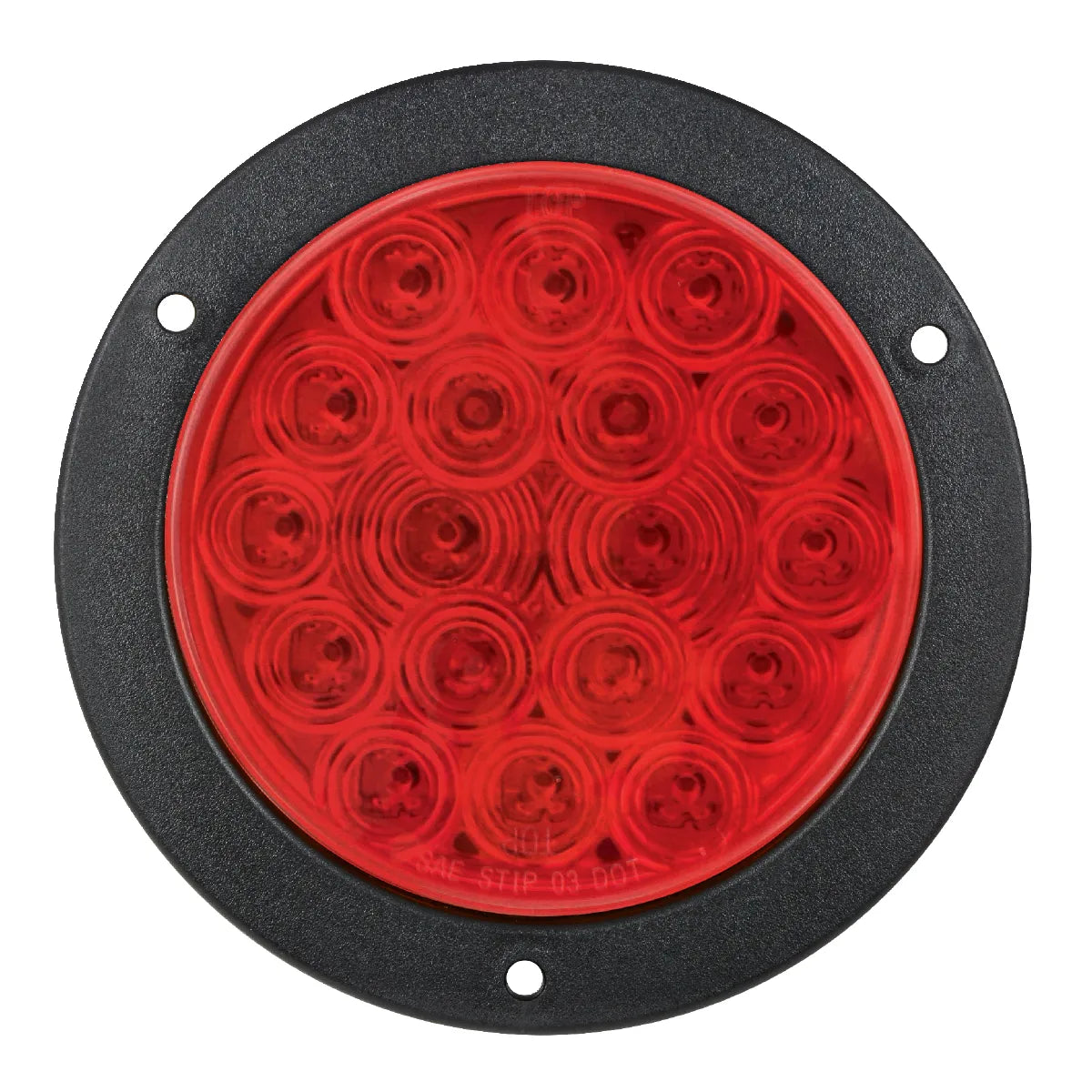 75912- 4″ FLEET LED LIGHT WITH BLACK FLANGE MOUNT- RED/RED