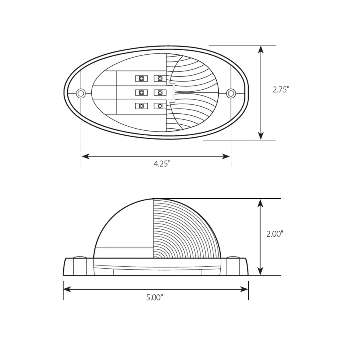 76374- FREIGHTLINER CASCADIA SIDE MARKER/TURN SEALED LED LIGHT