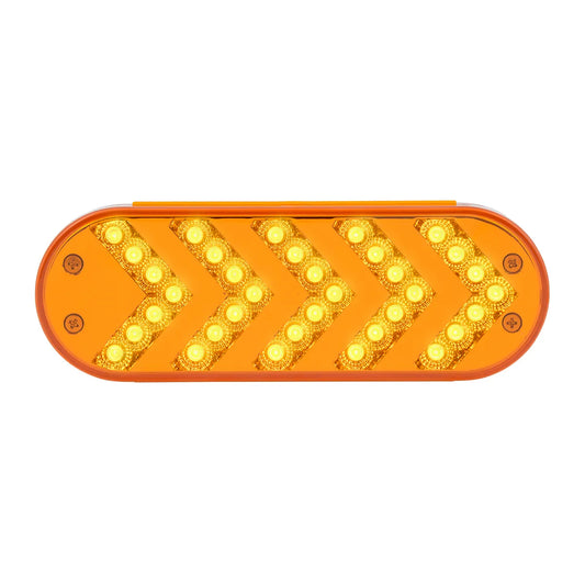 77124- OVAL SEQUENTIAL ARROW MID-TURN SPYDER LED LIGHT-AMBER/AMBER