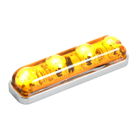 77140- SMALL THIN LINE SURFACE MOUNT LED MARKER LIGHT-AMBER/AMBER