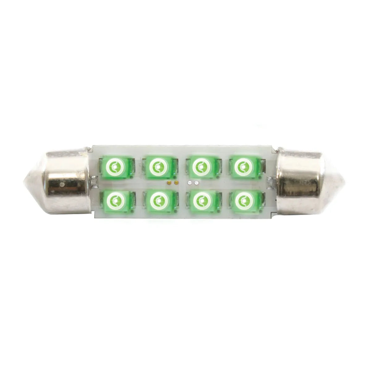 77152- 211-2 DOME TYPE 8 LED LIGHT BULB-GREEN