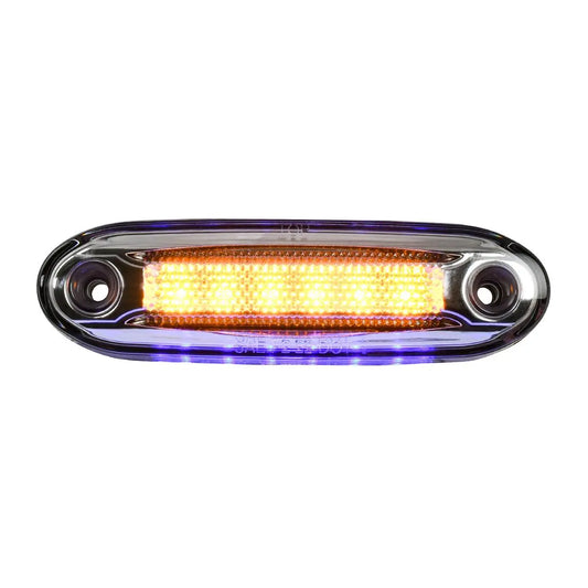 77592- 5-1/8″ RECTANGULAR LED SIDE MARKER LIGHT WITH UNDER GLOW EFFECT-BLUE