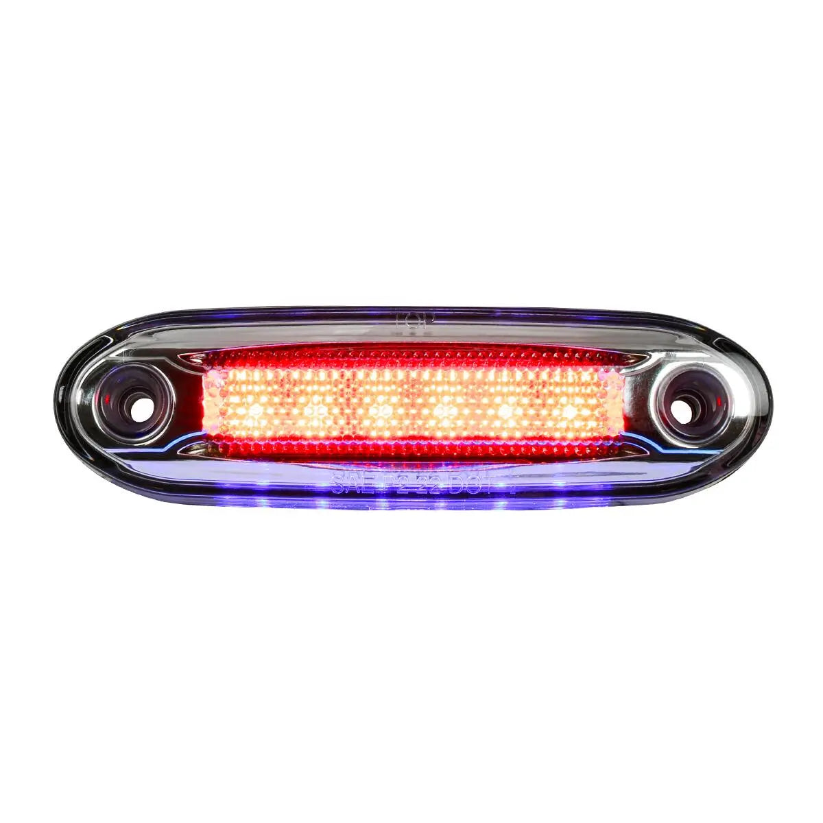 77597- 5-1/8″ RECTANGULAR LED SIDE MARKER LIGHT WITH UNDER GLOW EFFECT-RED/BLUE