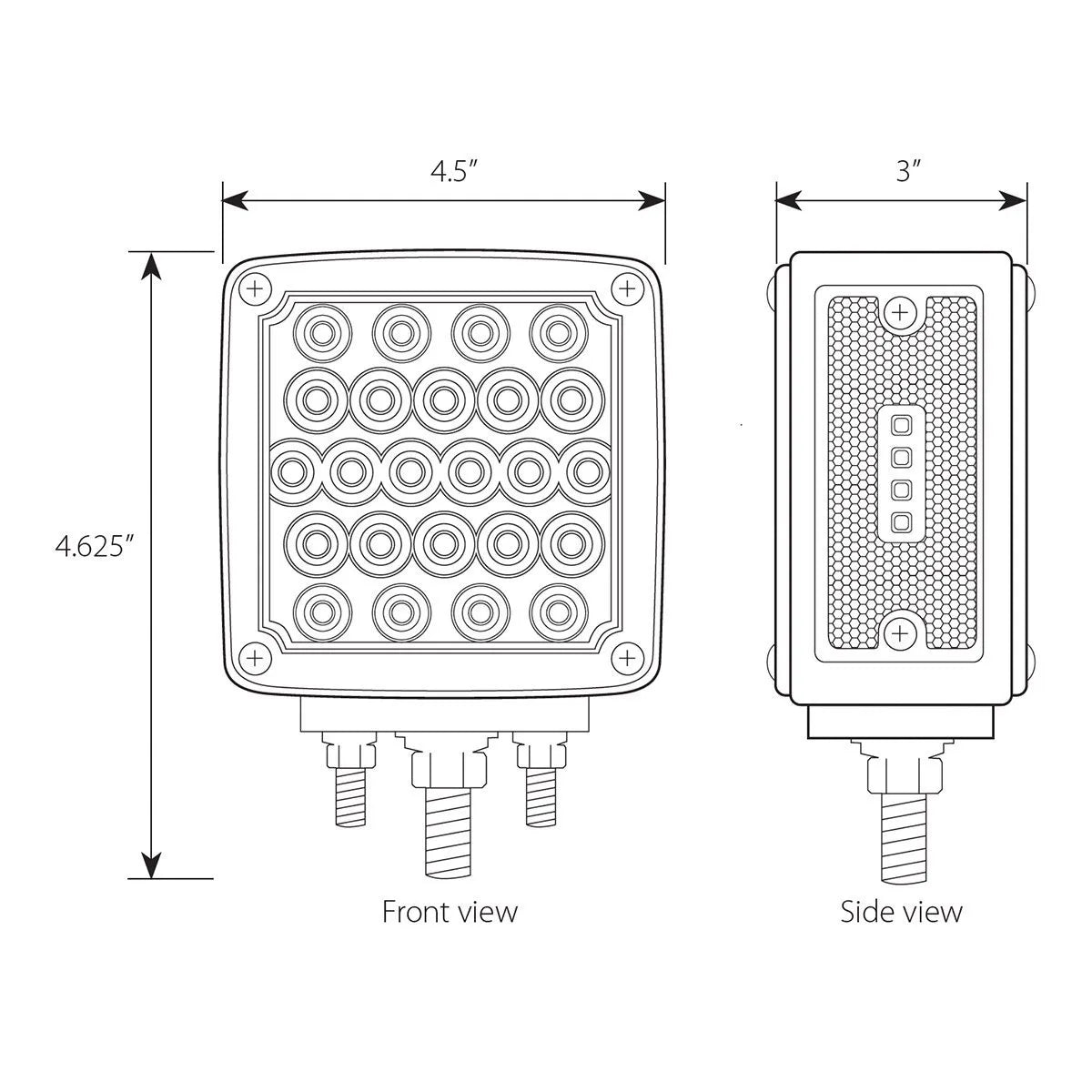 77621- SQUARE DOUBLE FACE PEARL LED PEDESTAL LIGHT 77621