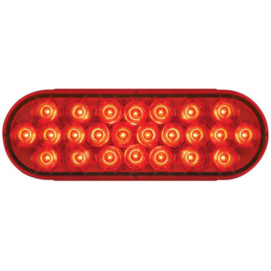 78233- Oval Pearl Red/Red LED Light