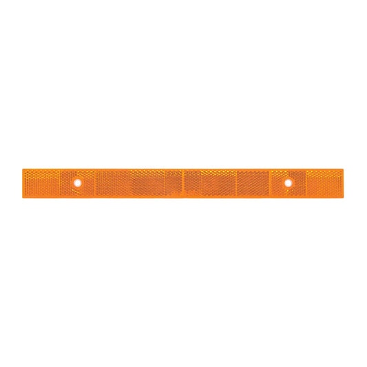 80865- STICK-ON REFLECTOR STRIP W/ ADHESIVE BACKING & 2 SCREW MOUNT-AMBER