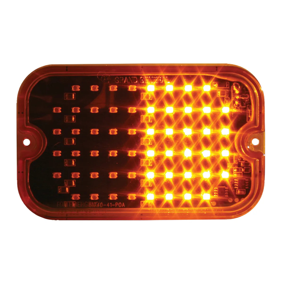 81744- ULTRA THIN LARGE RECTANGULAR STROBE LED LIGHT WITH SPLIT FLASH ...