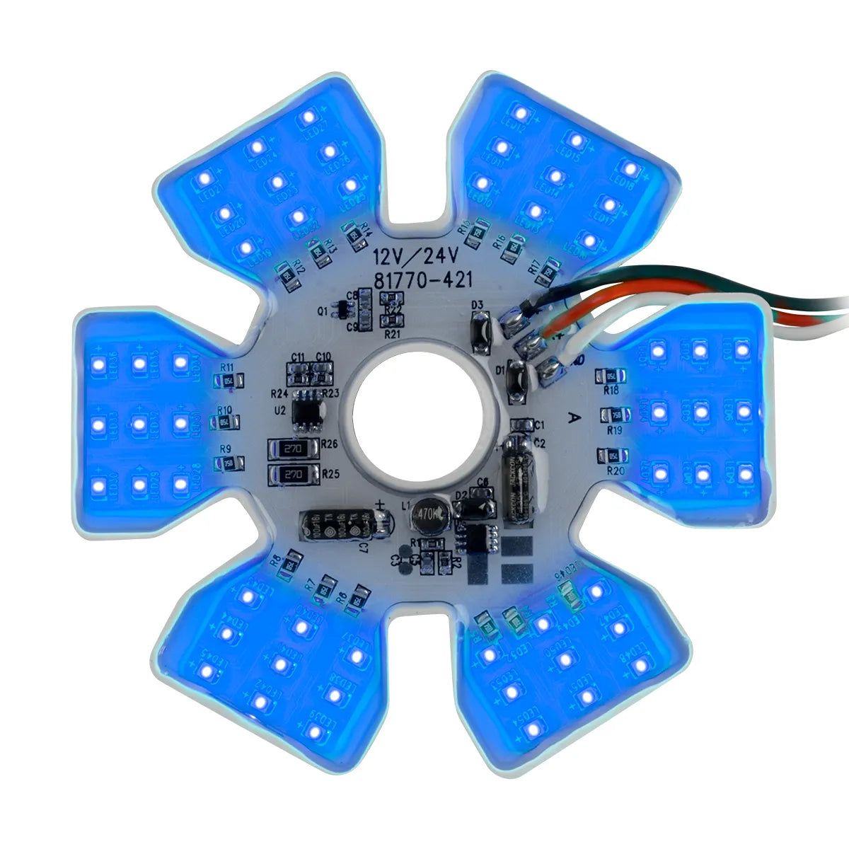 81777- DUAL FUNCTION ULTRA THIN HEX AIR CLEANER LED LIGHT-BLUE