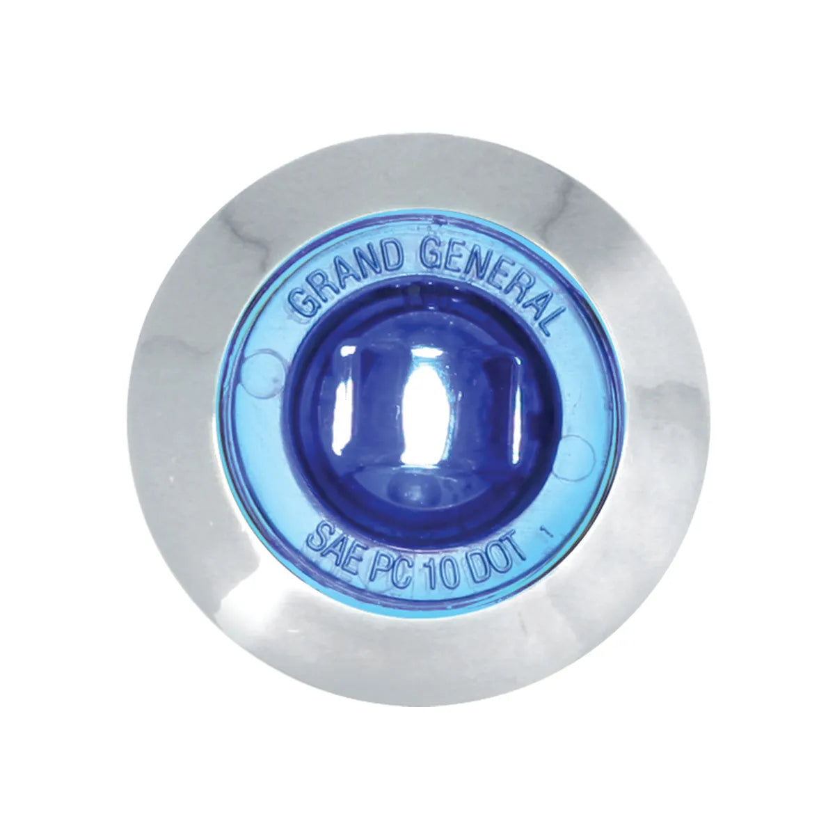 87065- 1″ DIA. MINI PUSH/SCREW-IN WIDE ANGLE LED MARKER LIGHT W/ CHROME BEZEL-BLUE/BLUE