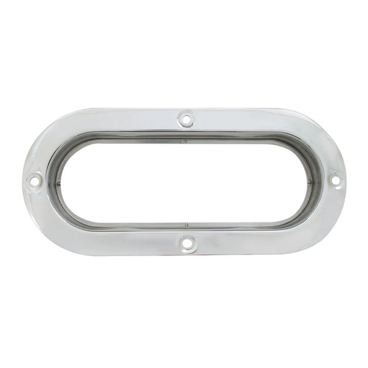 87146- STAINLESS STEEL FLANGE MOUNT BEZEL FOR LARGE OVAL LIGHT