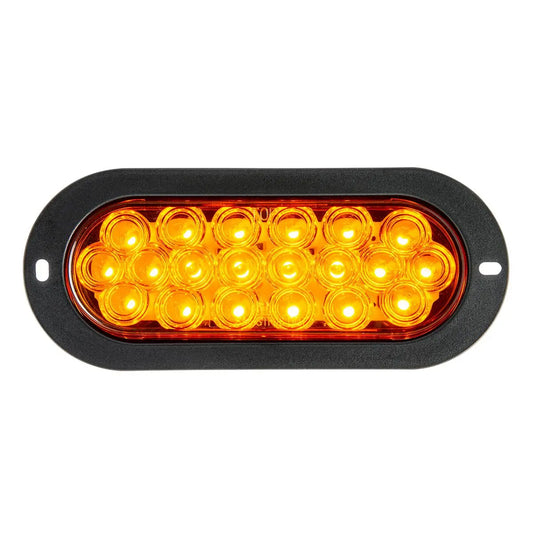 87740- OVAL FLANGE MOUNT LED FLEET SEALED LIGHT-AMBER/AMBER