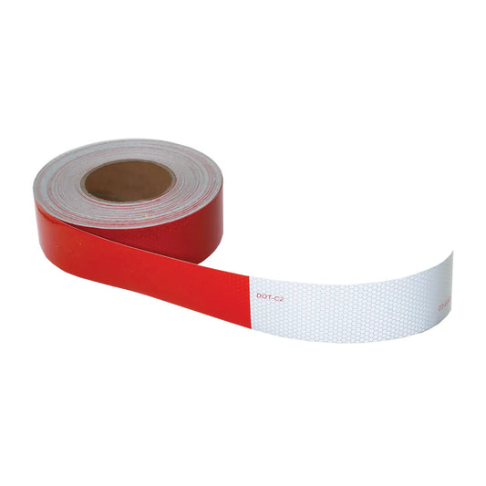 92280- DOT-C2 CONSPICUITY TAPE IN RED & WHITE 150′ ROLL-6"/6"