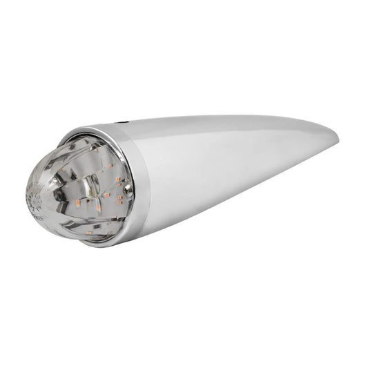 93501- CLASSIC WATERMELON LED CAB LIGHT WITH STAINLESS STEEL BEZEL-AMBER/CLEAR